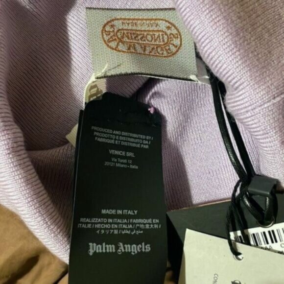 Palm Angels x Missoni embroidered Wool Beanie Lilac main image 3